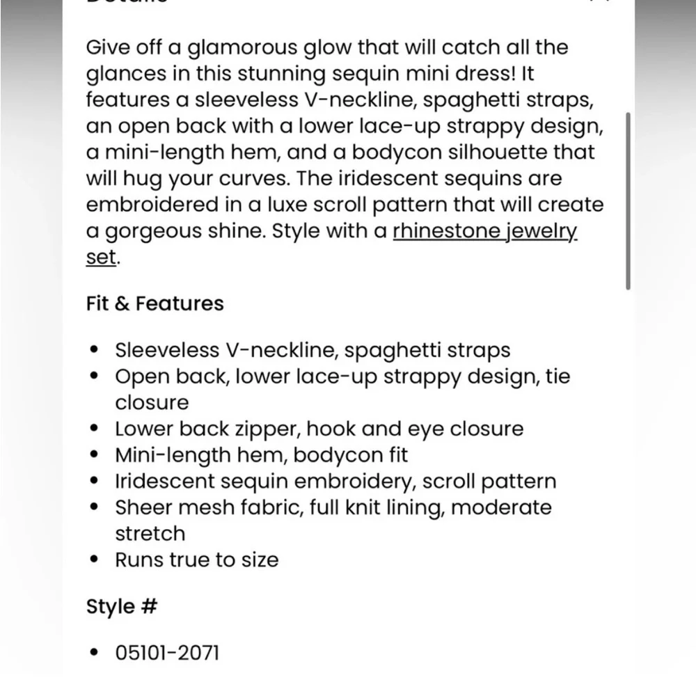 ✨🩵Windsor Sky Blue Sequin Mini Dress 🩵✨ - Picture 10 of 11